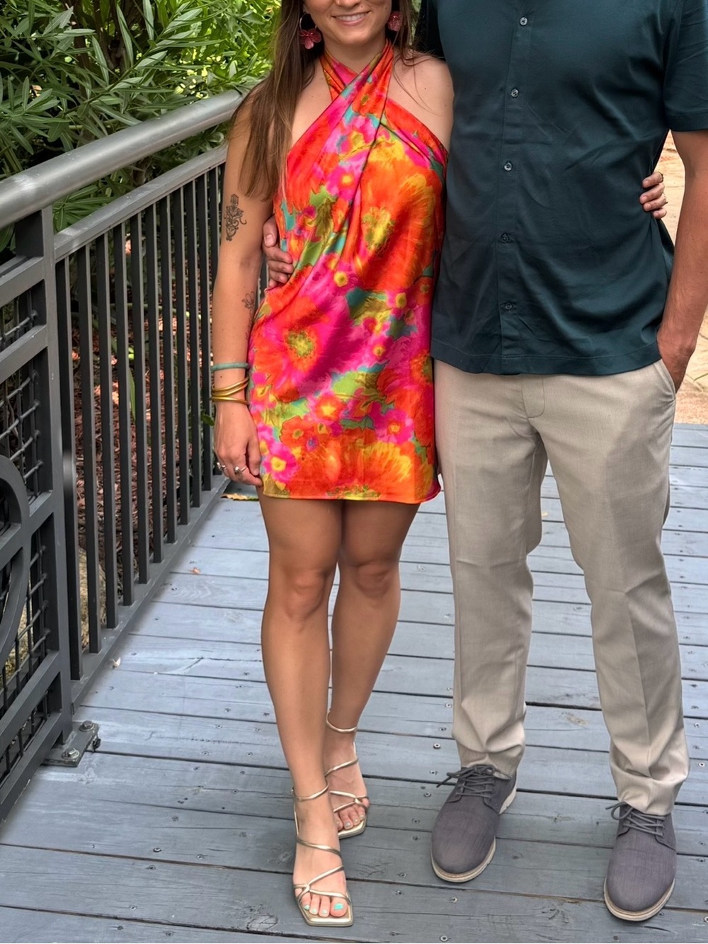 Show Me Your MuMu Jasmine Halter Mini Dress in Miss Malibu Size Small - Picture 4 of 4